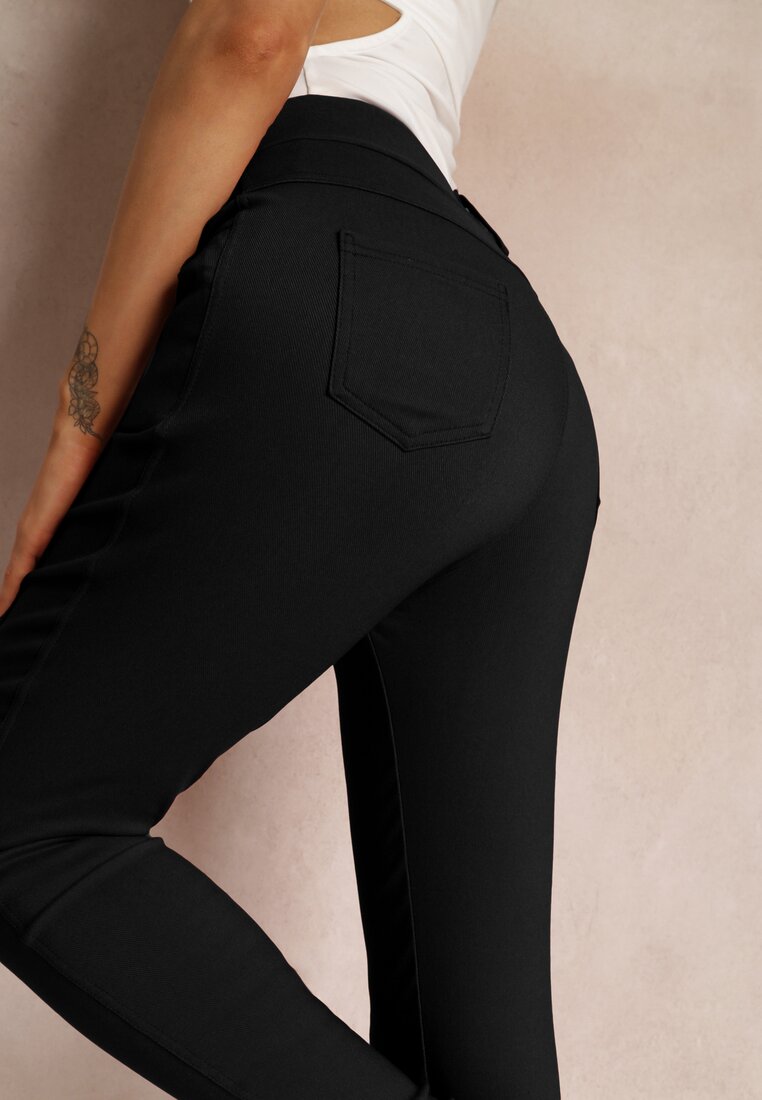 Pantaloni negri Skinny cu talie înaltă Malga