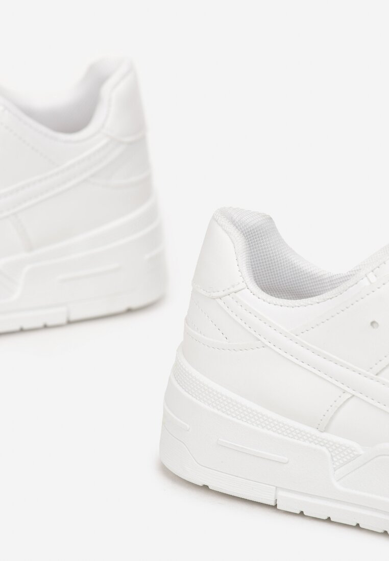Białe Sneakersy przed Kostkę na Platformie Elyminn