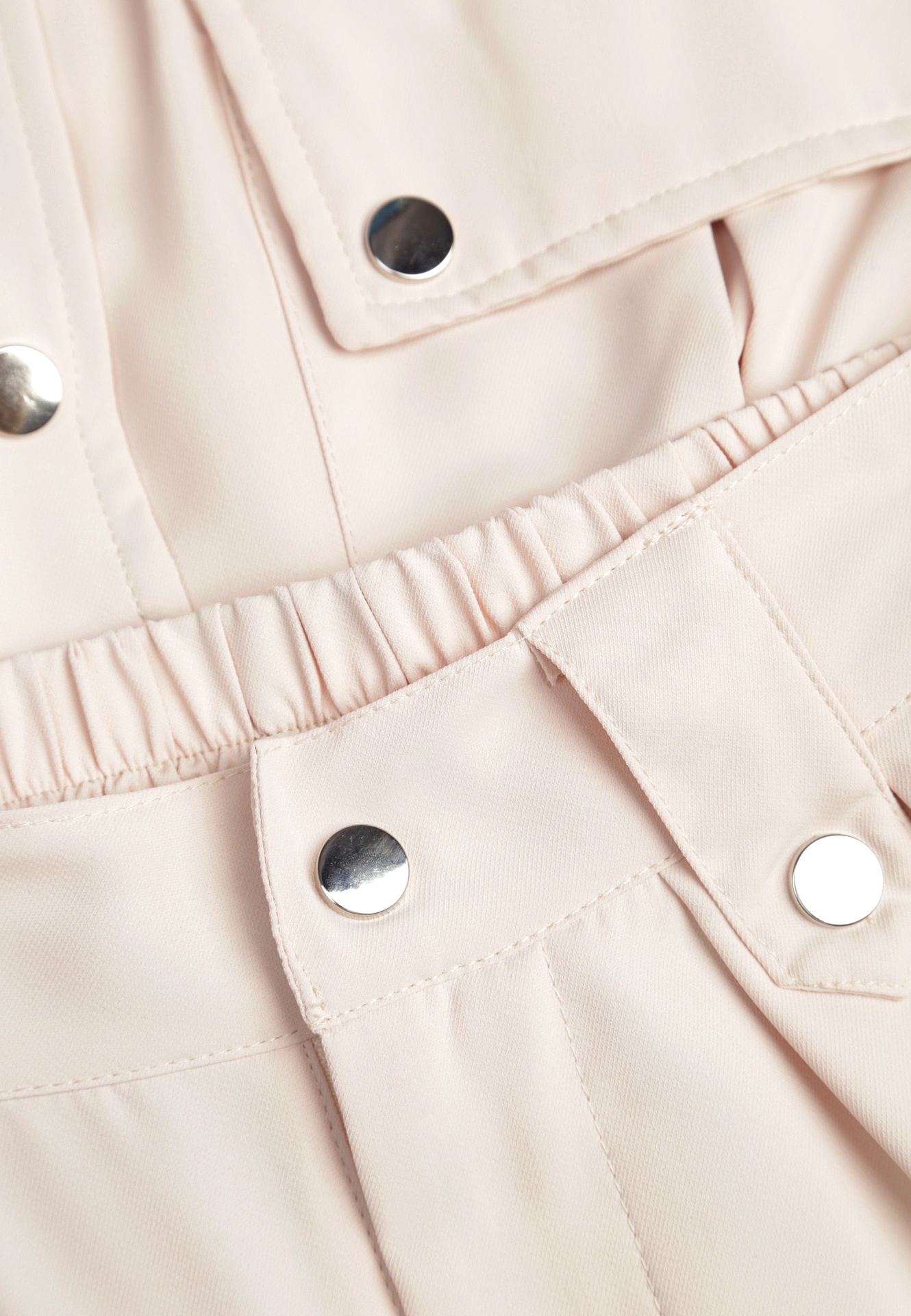 Beżowy 2-częściowy Komplet z Bluzką i Spodniami Ezrala