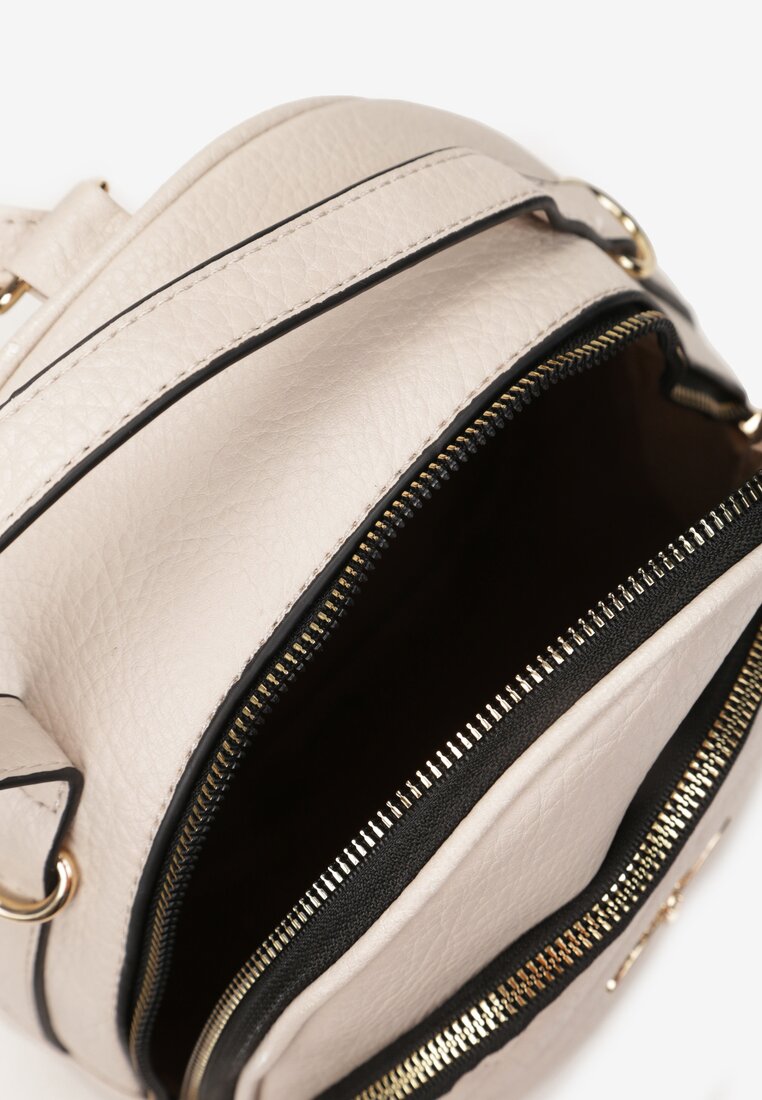 Beżowy Plecak z Ozdobnym Pikowaniem i Regulowanym Paskiem Adili