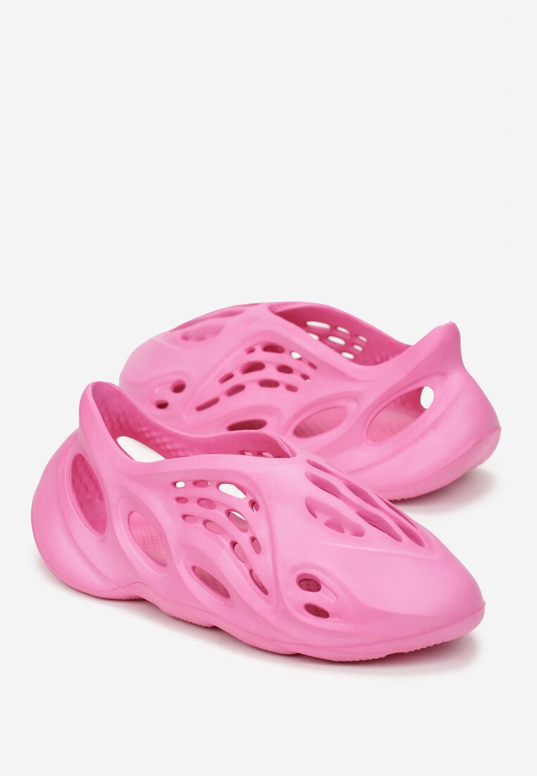 Fuksjowe Wsuwane Sneakersy z Lekkiej Pianki z Wycięciami Bonasna