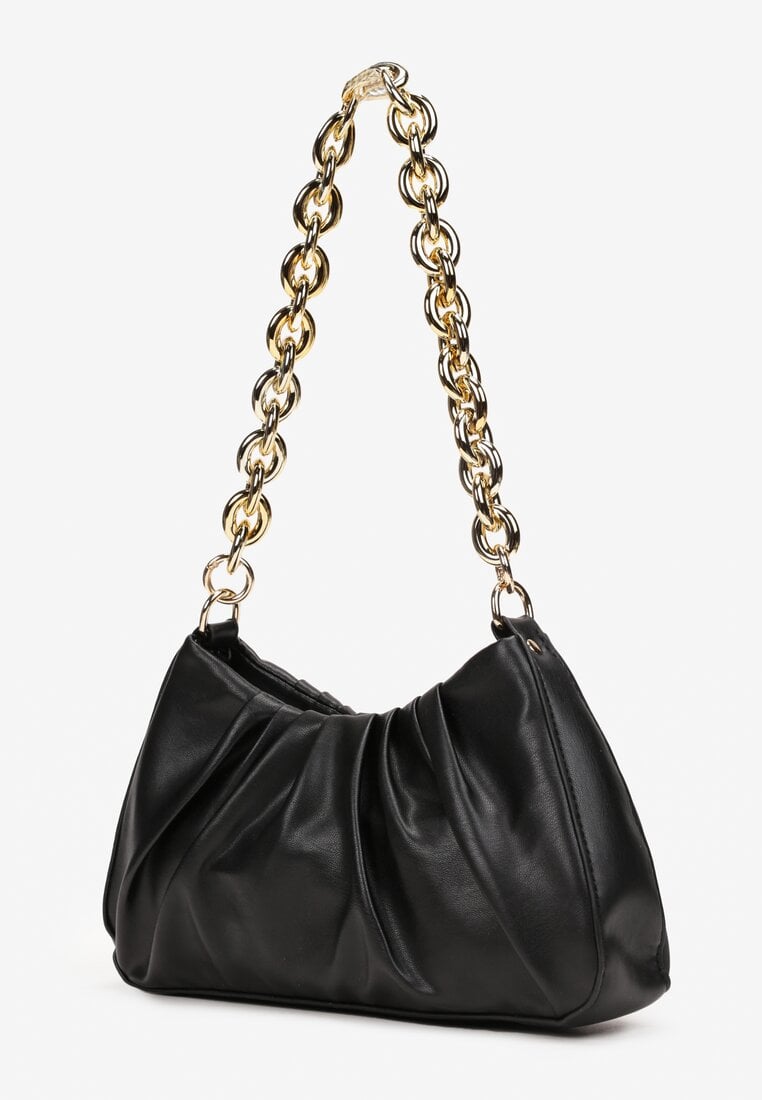 Czarna Torebka Shopper z Rączką z Łańcucha Edezi