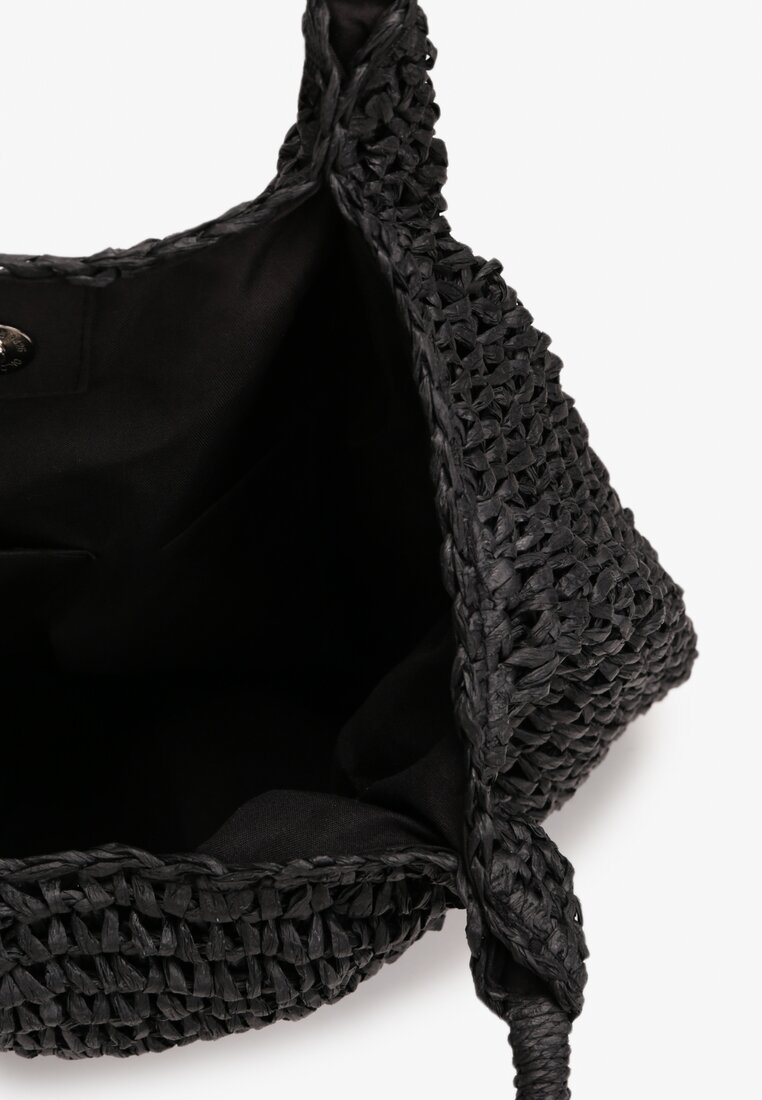 Czarna Pleciona Torebka Shopper z Rączką Zulia