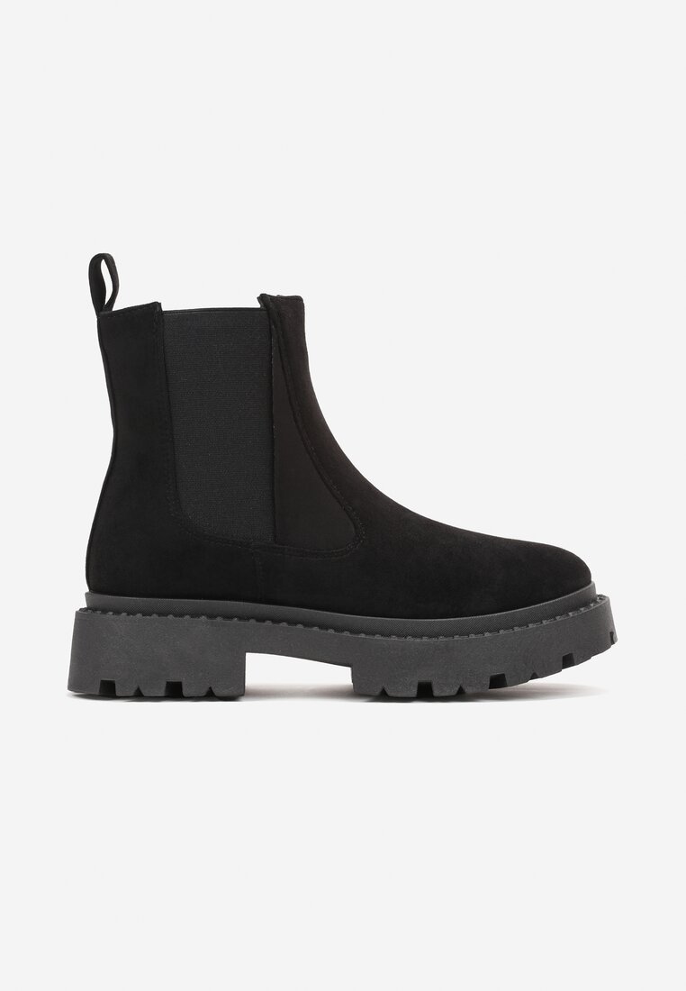 Botine negre cu talpa groasa Gosoga