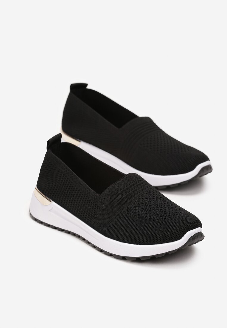 Pantofi sport negri cu partea superioară elastică până la gleznă Komilda