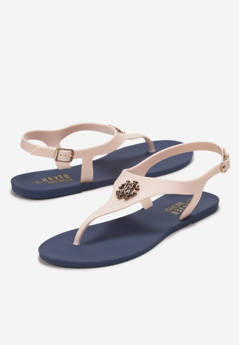 Granatowo-Beżowe Sandały Merila