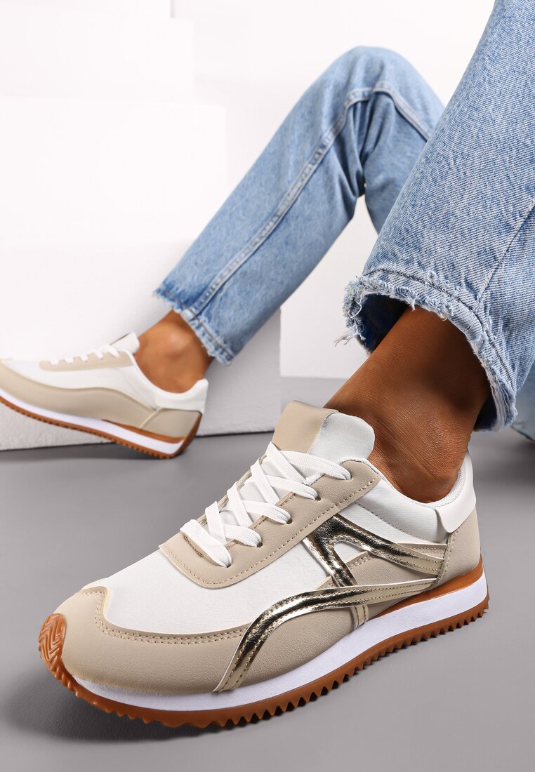 Sneakers Aurii Virani cu Șireturi până la Gleznă