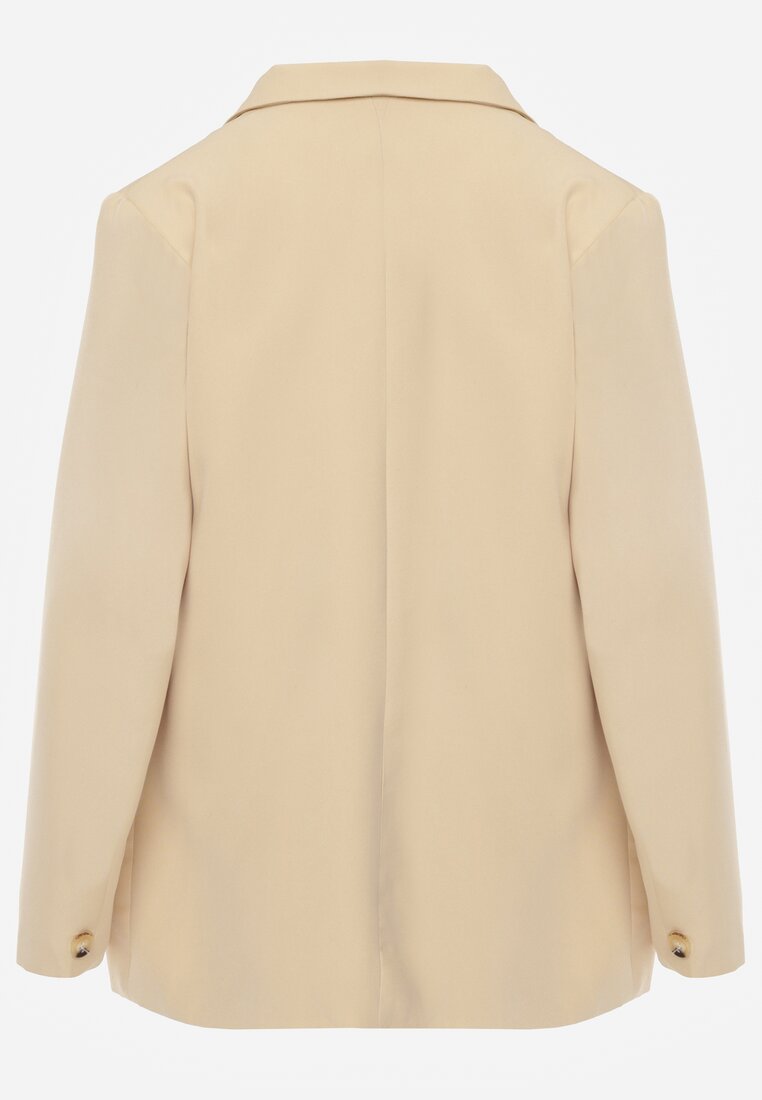 Jachetă bej cu revere Ruqae
