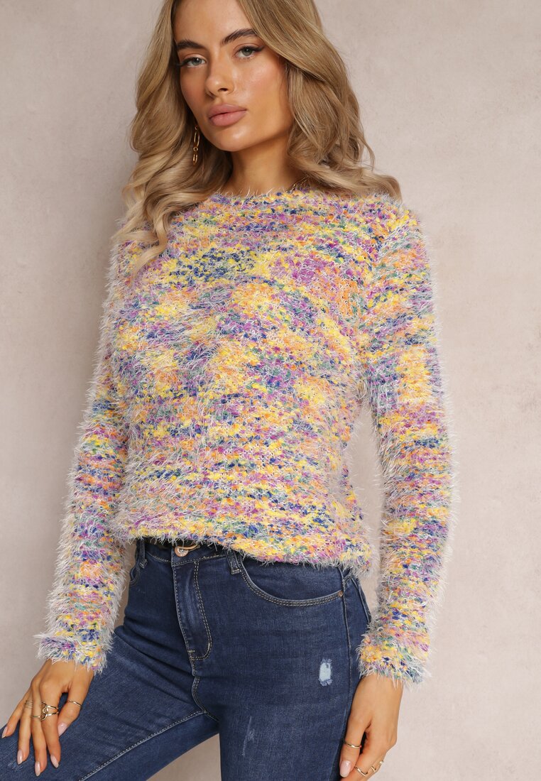 Pulover Lână Sissilla Violet-Galben