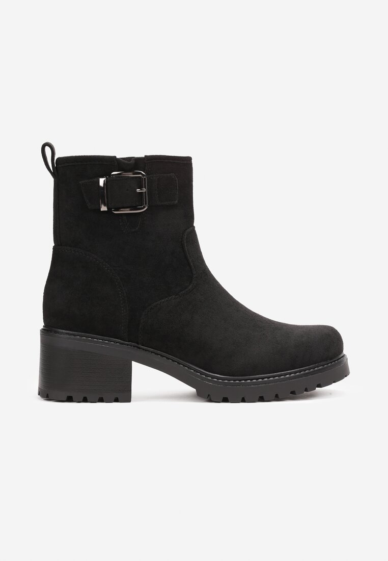 Botine Negre cu Toc Mic Anikkes