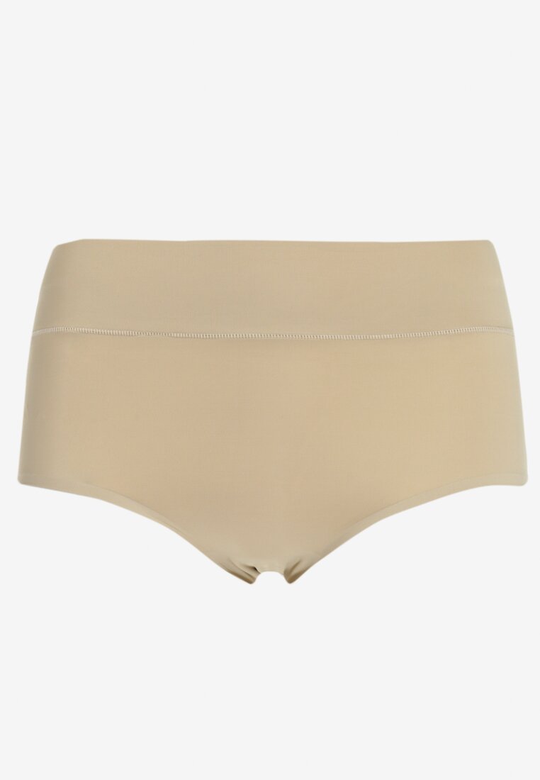 Beżowe Modelujące Majtki High Waist Brykalyn