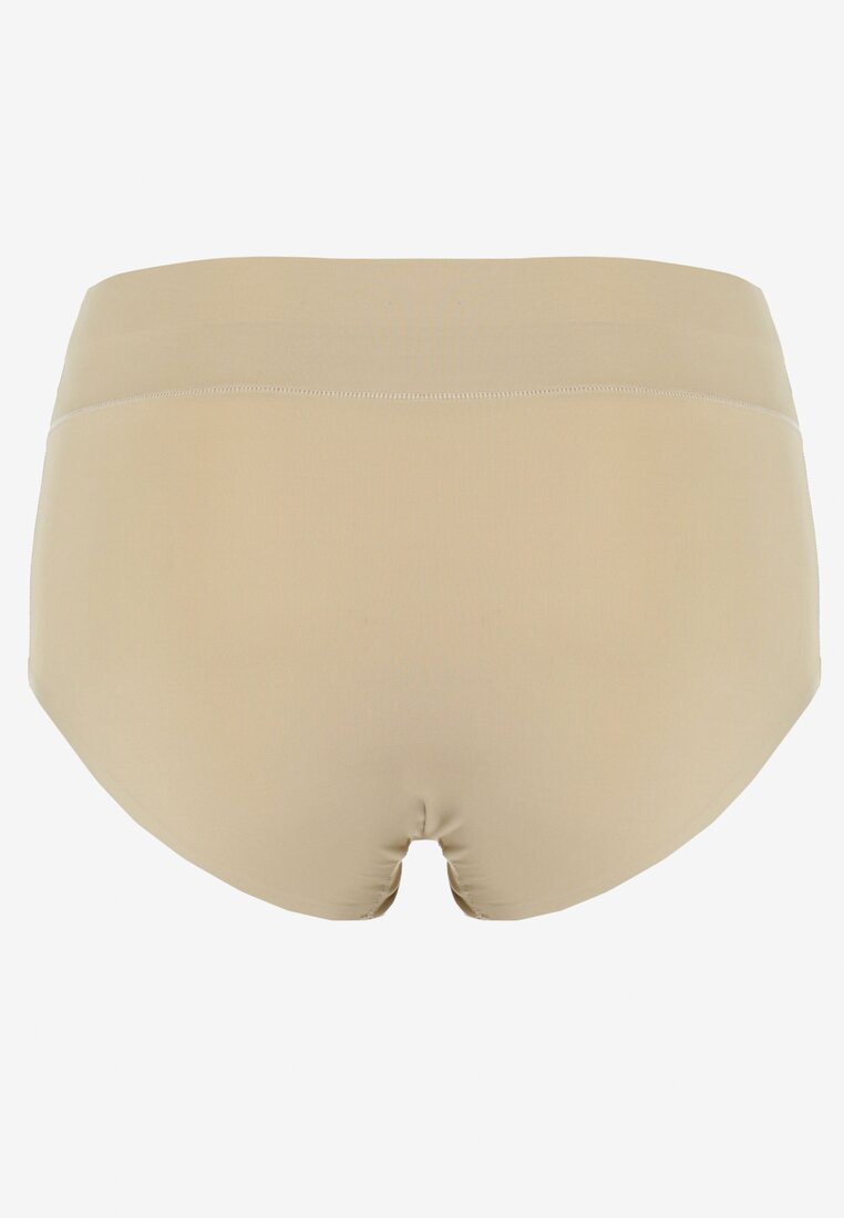 Beżowe Modelujące Majtki High Waist Brykalyn