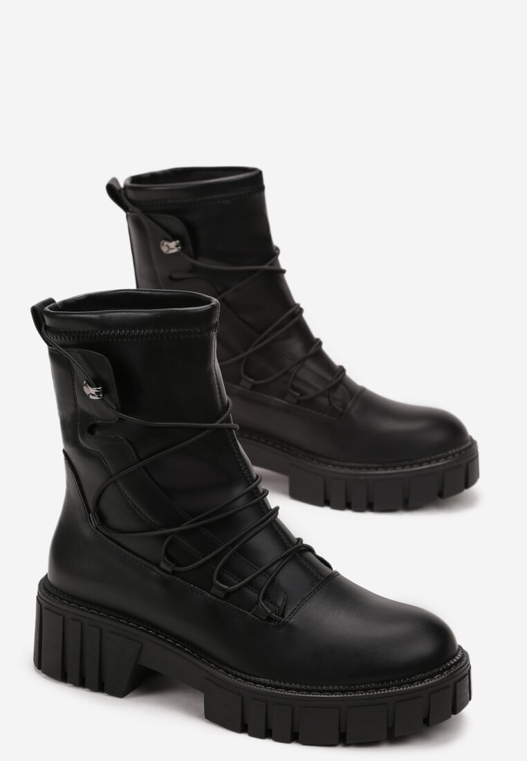 Botine Negre Workery Talpă Groasă Zelara
