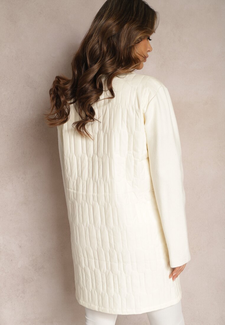 Bej Trenci Dublu Piept Închidere cu Nasturi cu Buzunare Primel