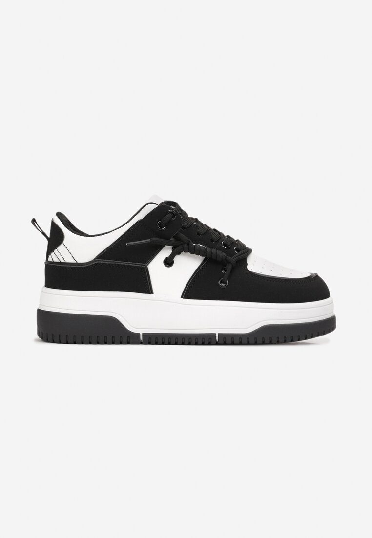 Sneakers Negri cu Perforatie și șiret Dublu Misoval
