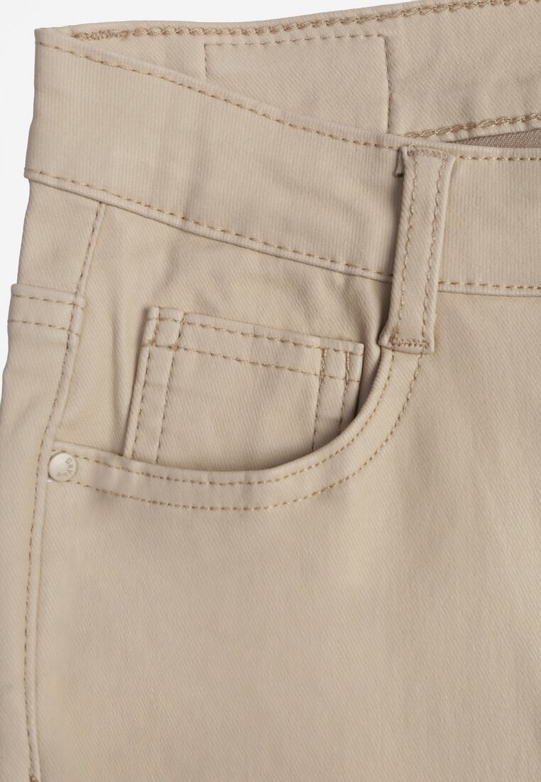 Pantaloni Casual Skinny Bej cu Croiala Modelatoare Elovi