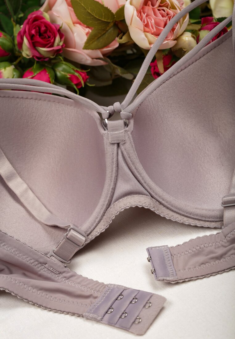 Sutien Gri Neted Full Cup cu Decor între Cupe și Barete Neifa