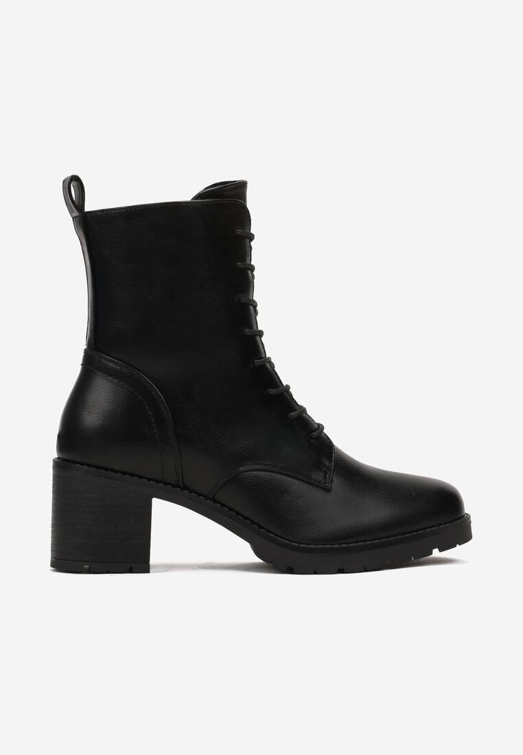 Botine Negre cu Toc Mic Zenaide