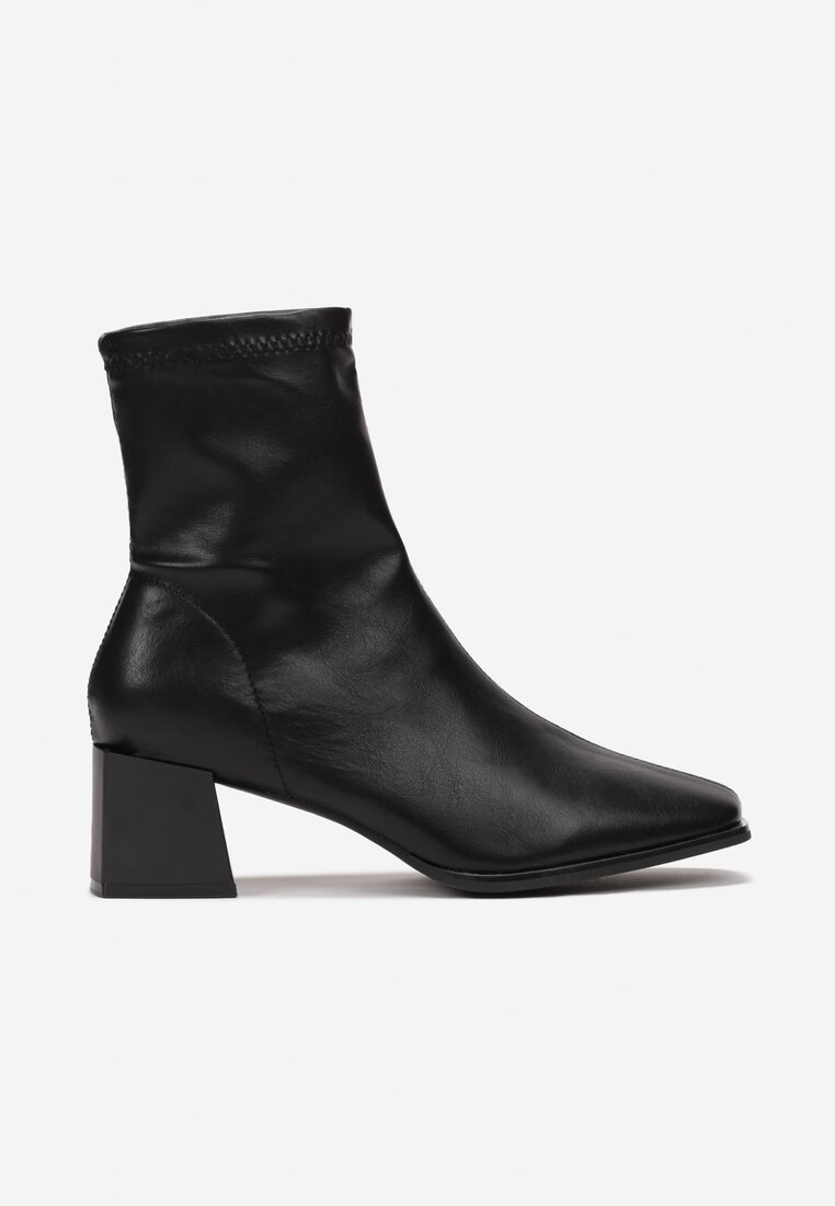 Botine Negre cu Toc Mic Sileurie