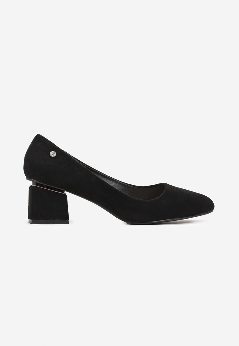 Negre Clasice Pantofi din piele intoarsa ecologica cu brant din piele Carmela