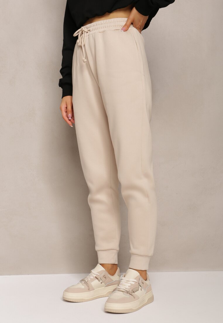 Pantaloni sport bej cu căptușeală călduroasă Trisseme
