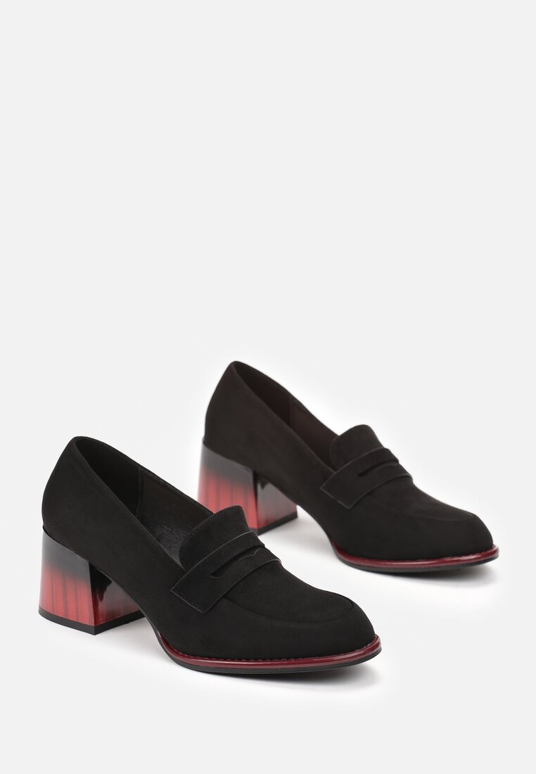 Negre Pantofi Cu Toc Leensa