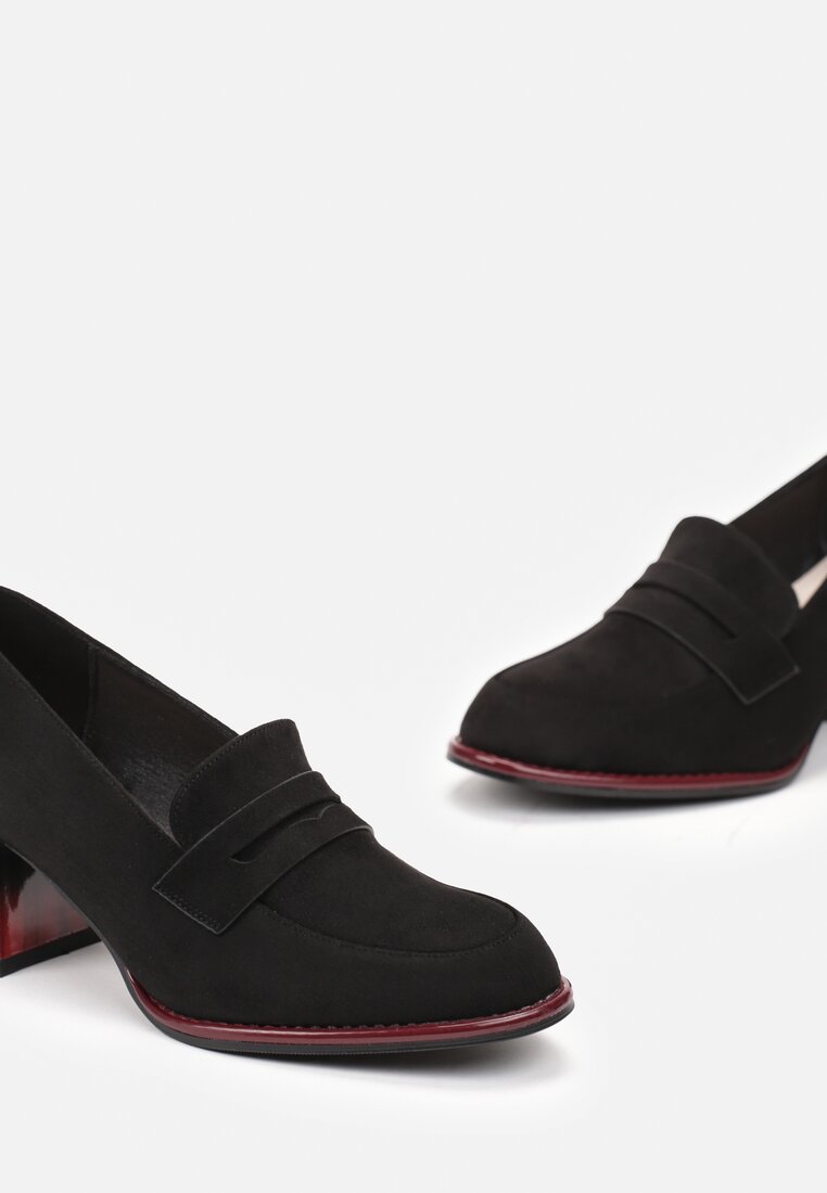 Negre Pantofi Cu Toc Leensa