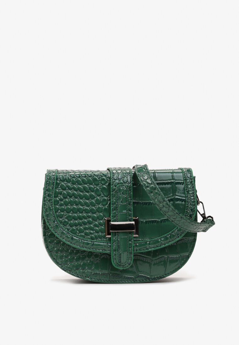 Poșetă Verde pe Umăr cu Imitație de Piele de Crocodil Rosalene