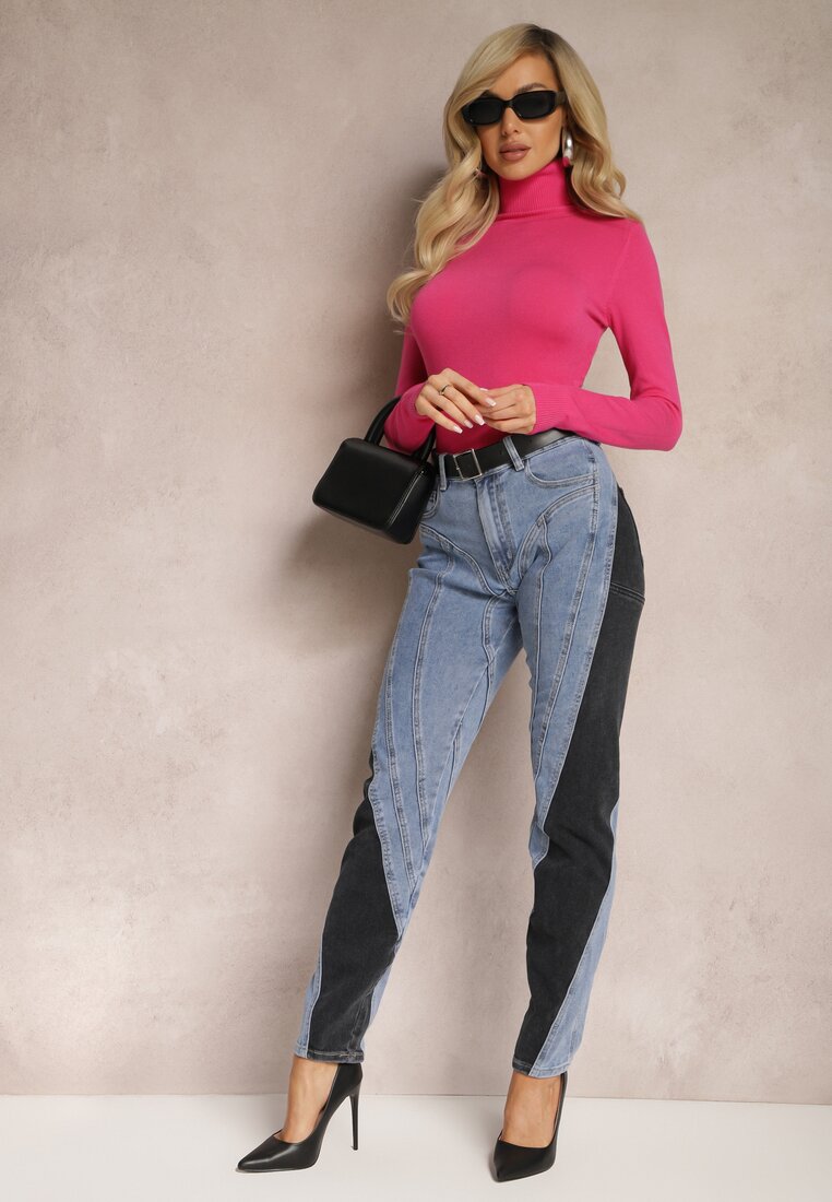 Pulover Roz Buranda Clasic Cu Guler