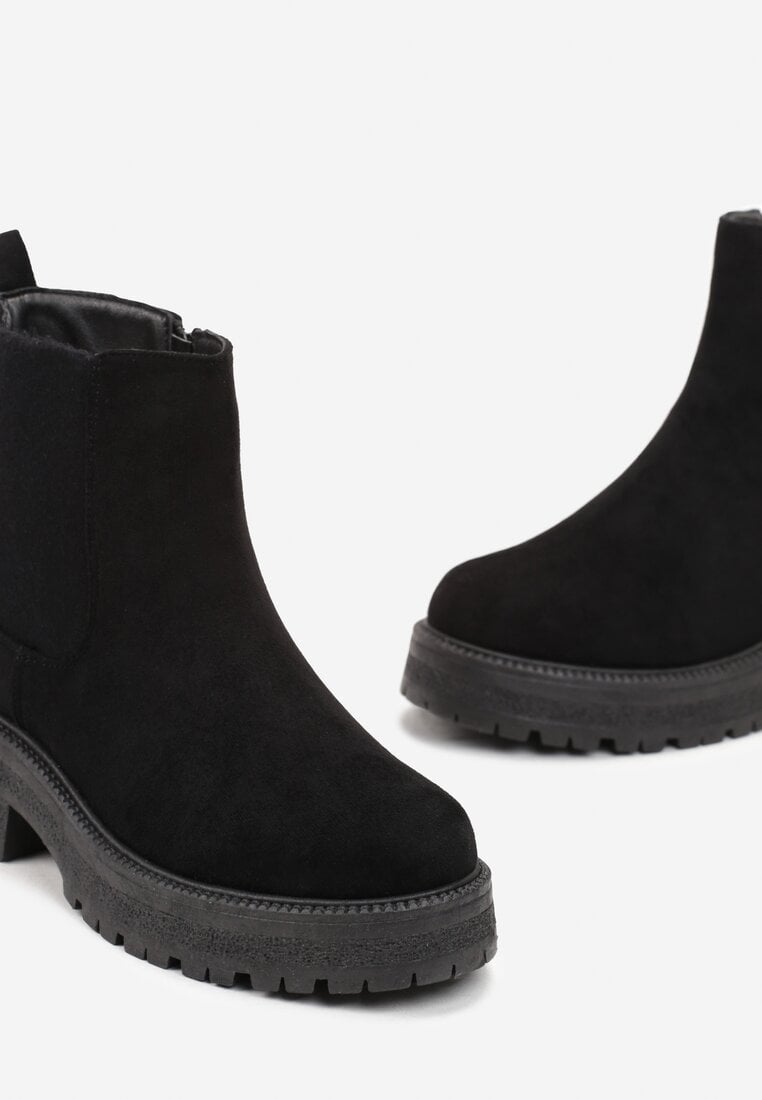 Ghete Botine Negre cu Platformă Nomentta