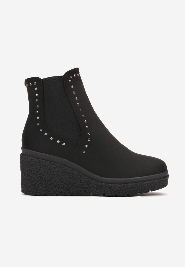 Botine negre cu platformă gleznă cu ținte Adevva