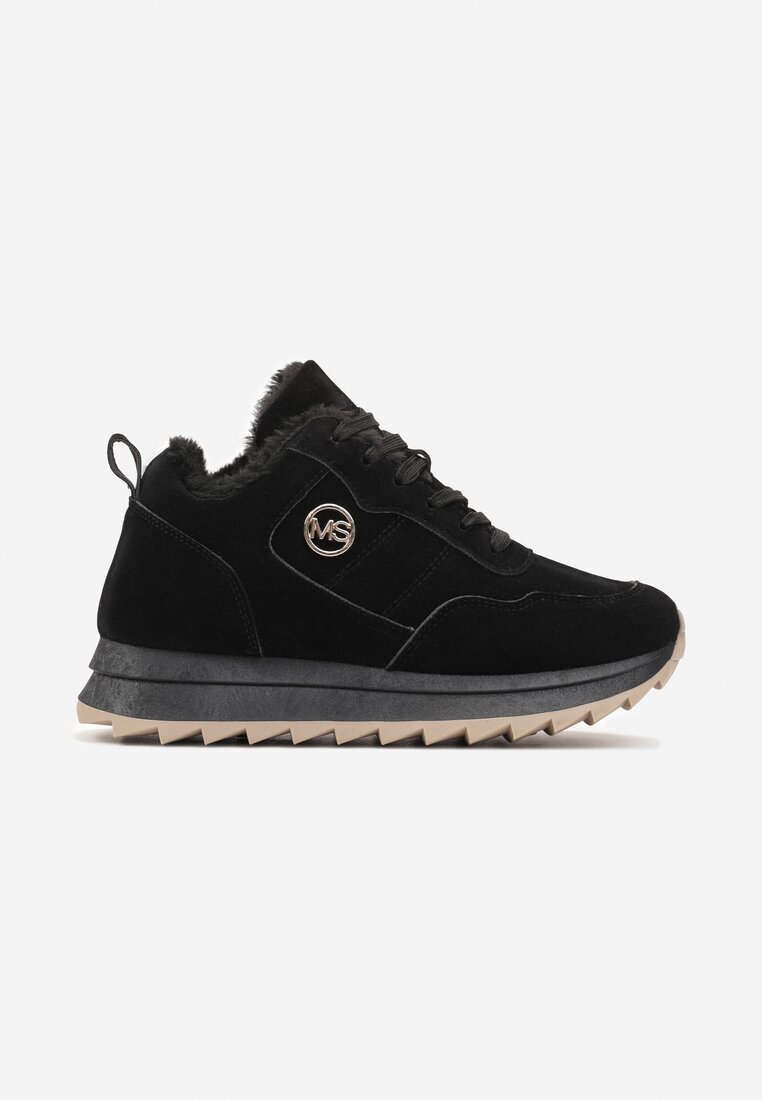 Sneakersi călduroși negri pe platformă Appopis