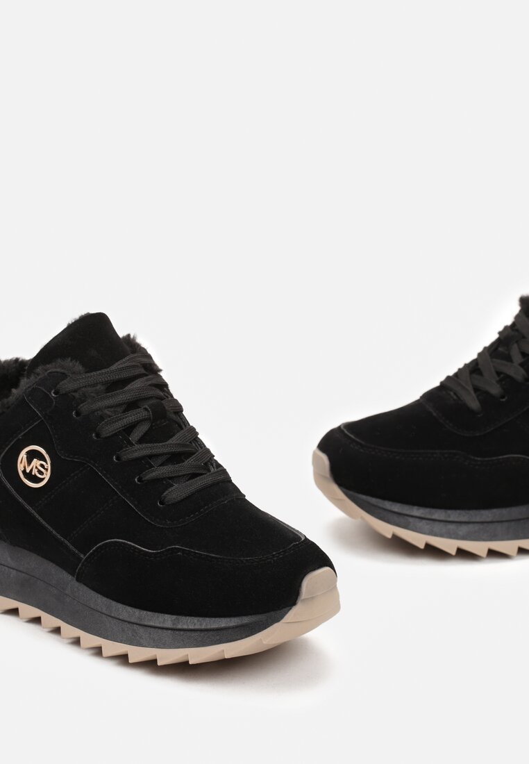 Sneakersi călduroși negri pe platformă Appopis