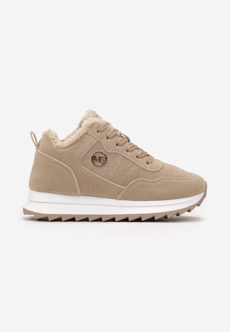 Sneakers-uri căptușite maro închis pe platformă Appopis