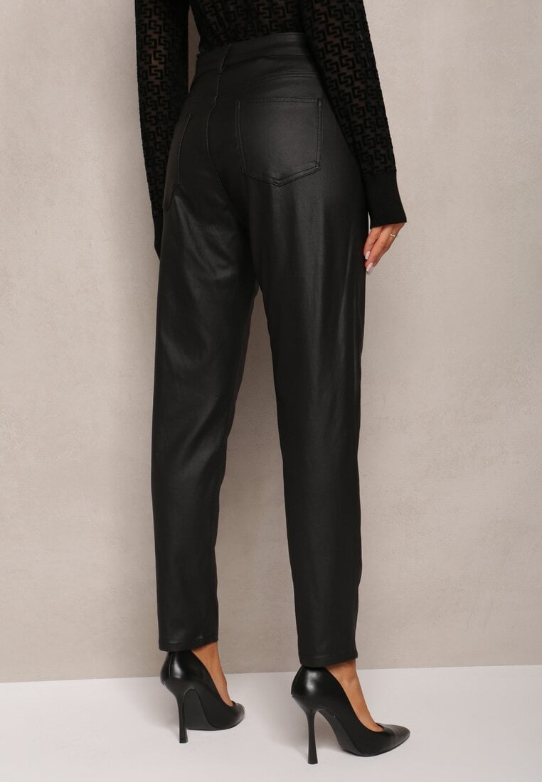 Pantaloni Negrie Standard Imitatie de Piele Enjala