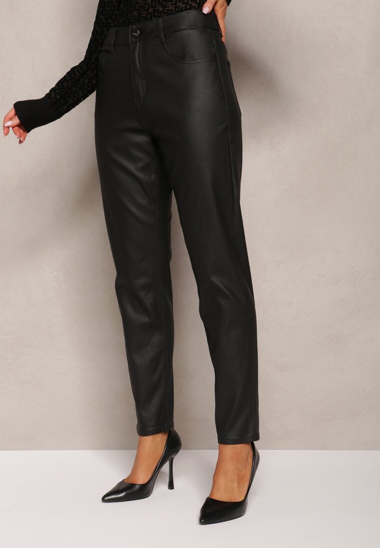 Pantaloni Negrie Standard Imitatie de Piele Enjala