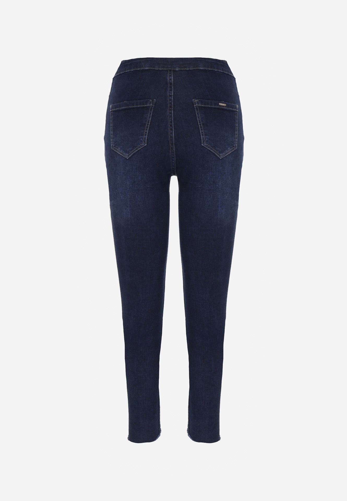 Jeans Skinny Albastri cu Margini Rafiate Janitha