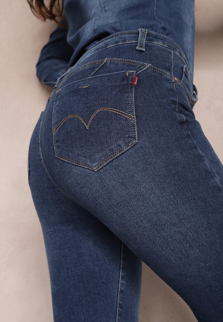 Niebieskie Jeansy Skinny Junista