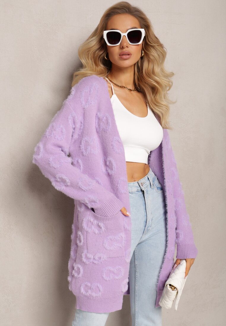 Ccardigan Violet Uniform cu Pete Deschis Raniwasa
