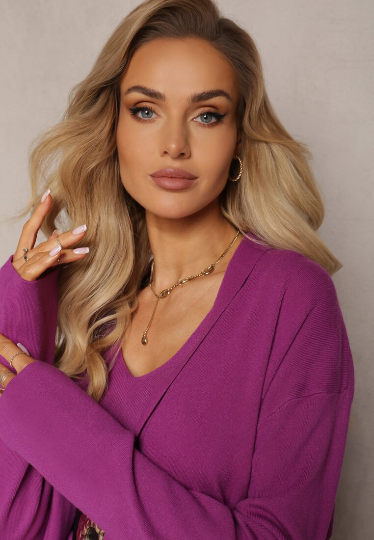 Set Fucsia din 2 Piese cu Rochie și Cardigan Elysara
