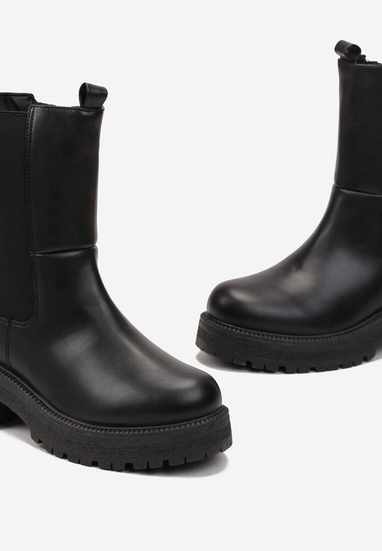 Botine Chelsea Negre cu Inserție Elastică Anedda