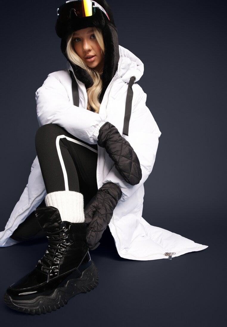 Sneakers negri căptușiți Melianira cu platformă și gleznă înaltă