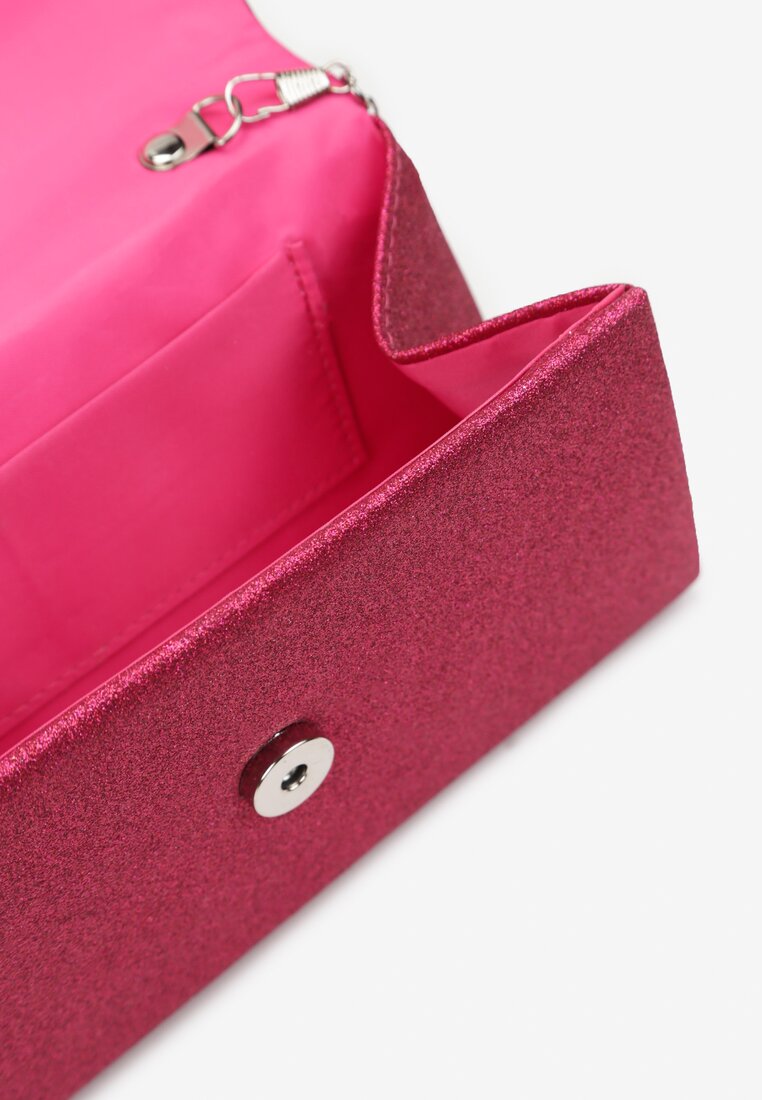 Fuksjowa Mała Torebka Kopertówka z Kokardką w Cyrkonie Selwiana