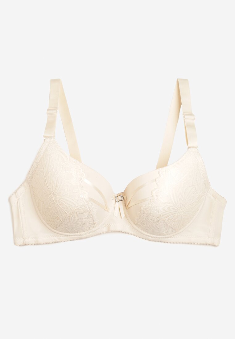 Sutien Push-Up Dantelă Bej Deschis Uronia