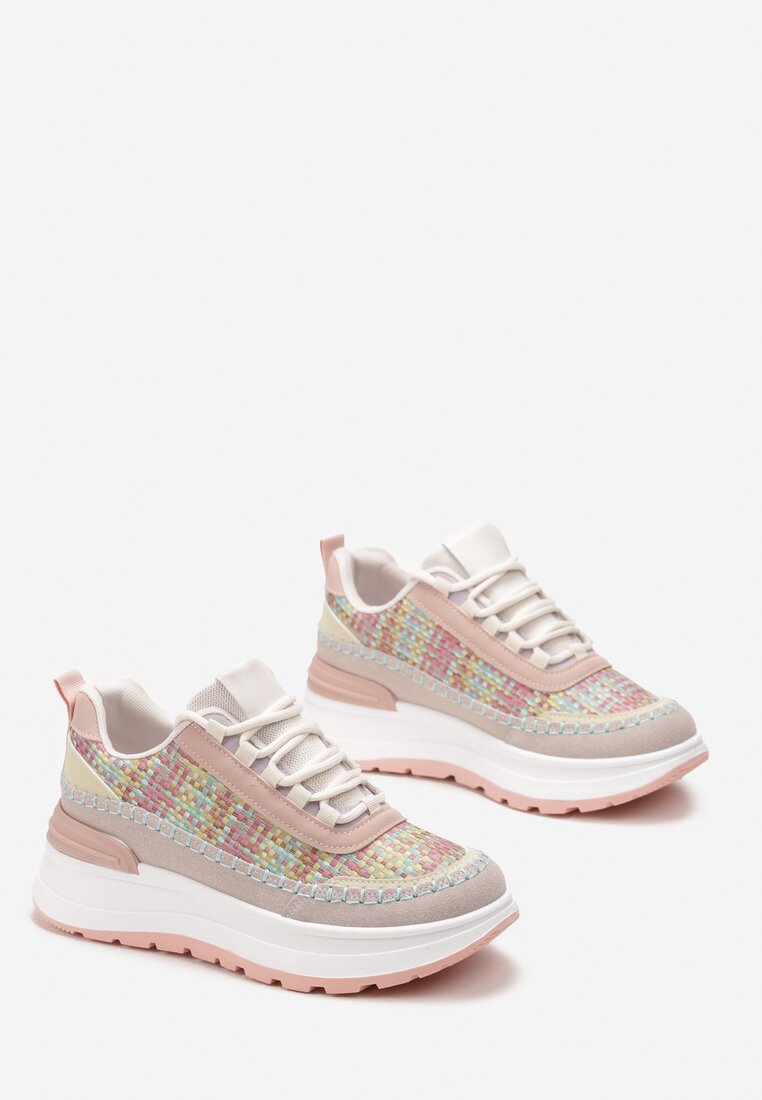 Sneakers roz pe platformă Buffona