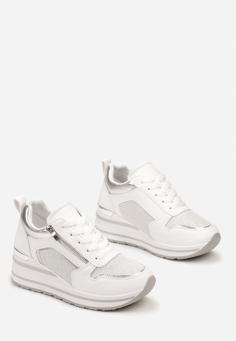 Sneakers Albi Atirola cu Sclipici și Fermoar