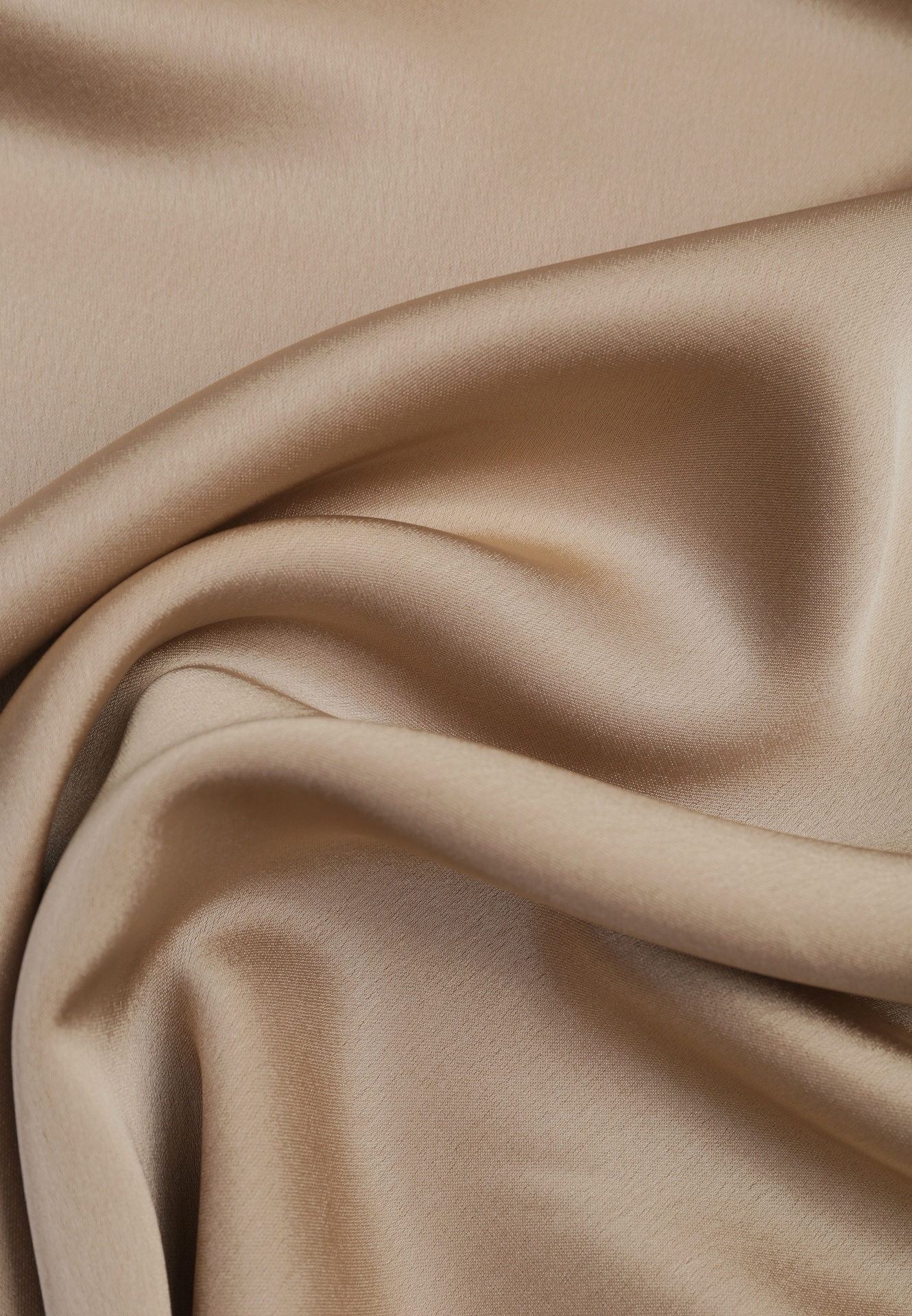 Bej Satin Fustă Maxi Talie Înaltă Formia