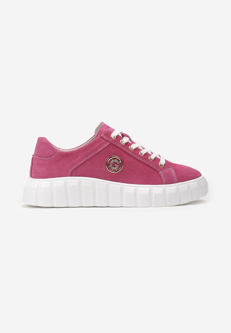 Sneakersi Fucsia cu Șiret din Piele Breana
