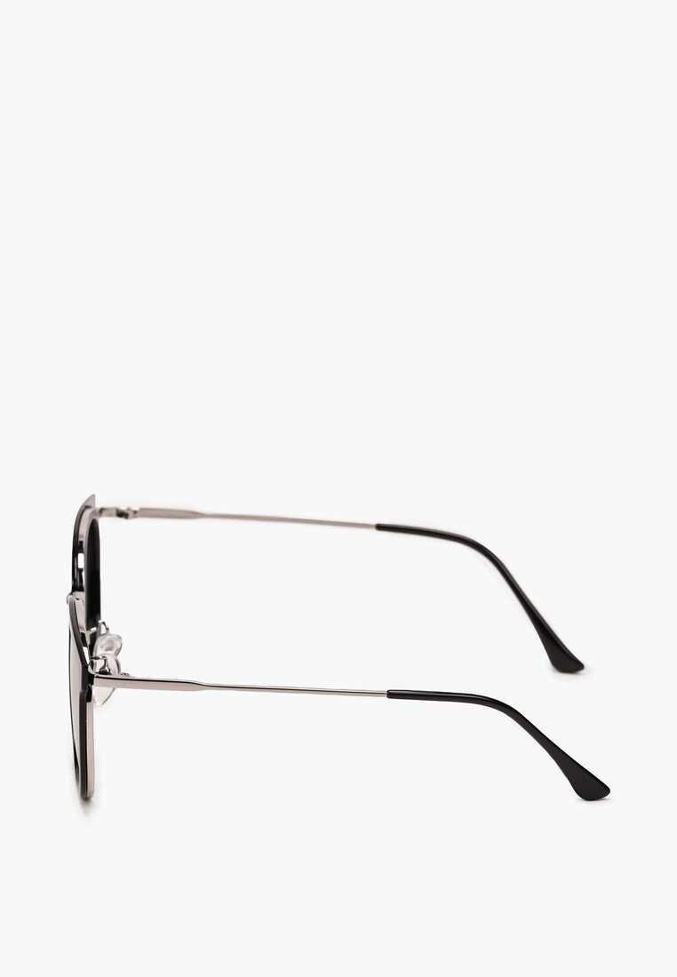 Czarne Okulary Przeciwsłoneczne z Kwadratowymi Oprawkami Cirra