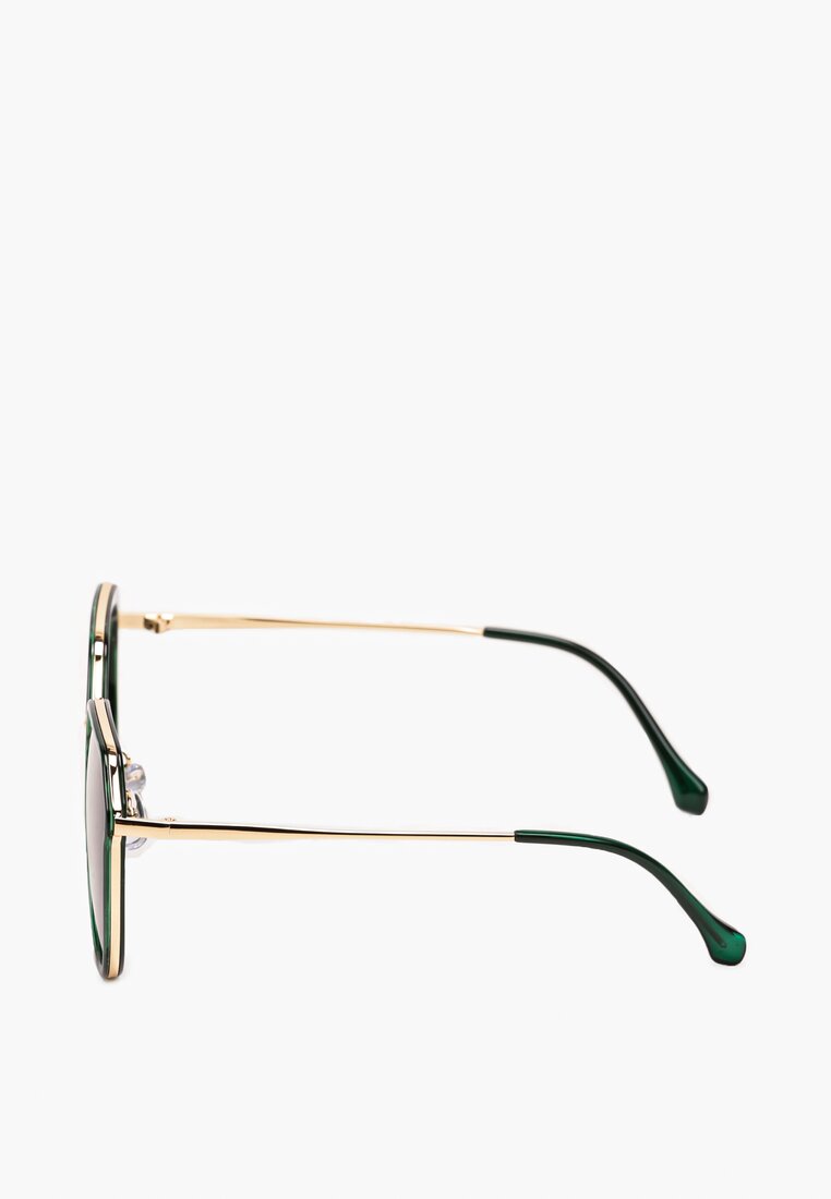 Zielone Okulary Przeciwsłoneczne z Gradientem na Soczewkach Furla